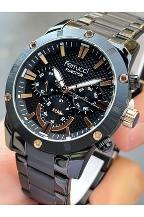 ساعت مچی مشکی مردانه 41-45 میلی متر Ferrucci - کد 750504937