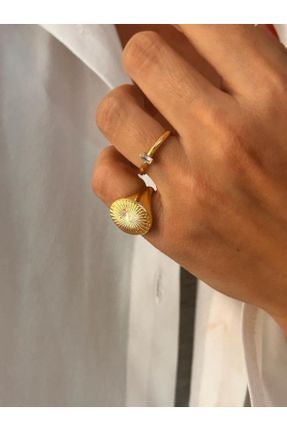 انگشتر جواهر طلائی زنانه روکش طلا کد 750714427