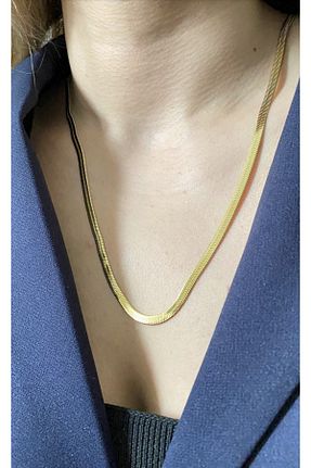 گردنبند استیل ( فولاد ) طلائی زنانه استیل (فولاد) Nerissa Aksesuar - کد 750714876