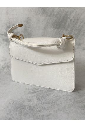 کیف دوشی سفید زنانه چرم مصنوعی کد 750836452