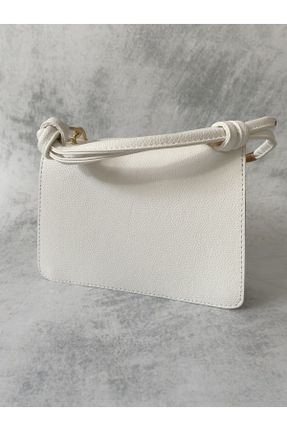 کیف دوشی سفید زنانه چرم مصنوعی کد 750836452