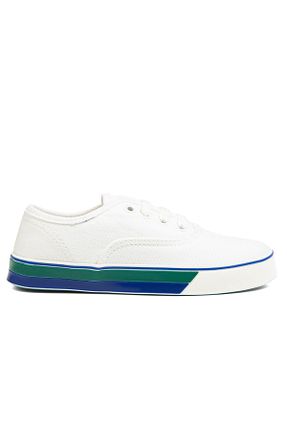 کفش اسنیکر سفید بچه گانه بند دار Benetton - کد 750261332