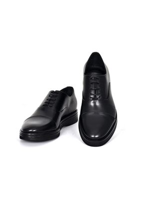 کفش کلاسیک مشکی مردانه چرم طبیعی پاشنه کوتاه ( 4 - 1 cm ) پاشنه ساده کد 750342808
