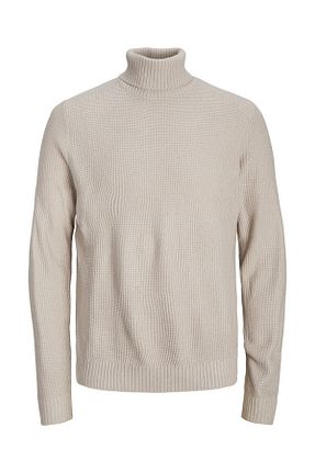 پلیور بژ مردانه ساده Jack & Jones - کد 750396136