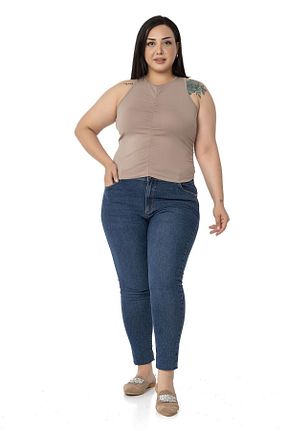 بادی سایز بزرگ قهوه ای زنانه سایز بزرگ DISENTIS MODEST - کد 750675704