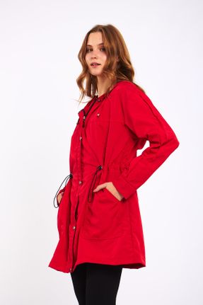 بادگیر و بارانی قرمز زنانه ضد آب سایز بزرگ آستر دار کد 750715241