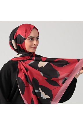 شال زرشکی زنانه ابریشم ipekistanbul - کد 750793169