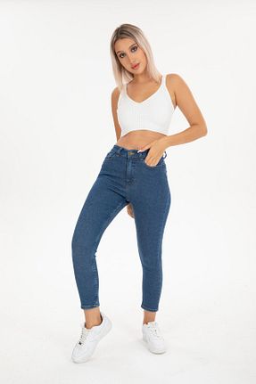 شلوار جین آبی زنانه پاچه تنگ Jeany Jeans - کد 744039211