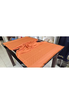 شال نارنجی زنانه پنبه ای HANEDANÇEYİZTASARIM - کد 750873807
