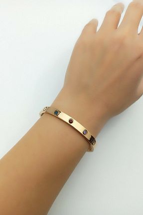 دستبند استیل (فولاد) صورتی زنانه استیل (فولاد) İSTLİV - کد 750887292
