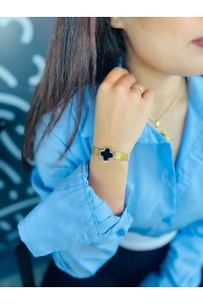دستبند استیل (فولاد) طلائی زنانه استیل (فولاد) İSTLİV - کد 750888139
