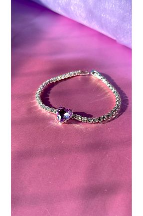 دستبند جواهر بنفش زنانه زیرکن minthe - کد 750116055