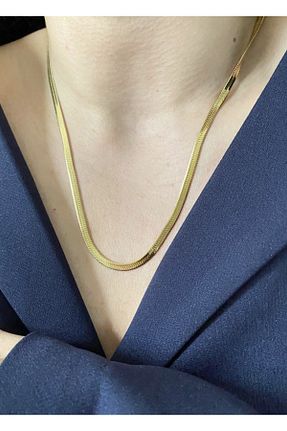 گردنبند استیل ( فولاد ) طلائی زنانه استیل (فولاد) Nerissa Aksesuar - کد 750714876