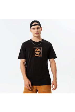 تی شرت مشکی مردانه رگولار پنبه (نخی) کد 750455030