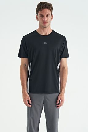 تی شرت مشکی مردانه رگولار یقه گرد پلی استر تکی جوان کد 750775560