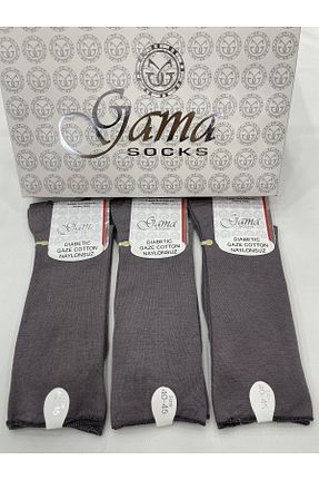 جوراب طوسی مردانه پنبه ای Gama Çorap - کد 750827660