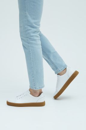 کفش کژوال سفید مردانه چرم طبیعی پاشنه کوتاه ( 4 - 1 cm ) پاشنه ساده کد 750848750