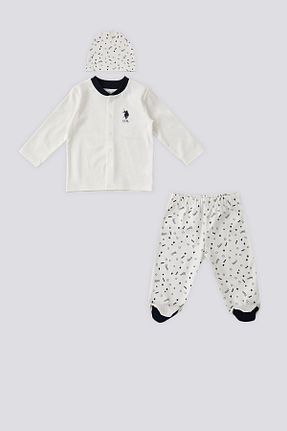 ست نوزادی بژ بچه گانه پنبه ای U.S. Polo Assn. - کد 750897350