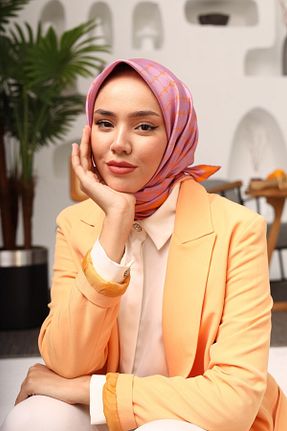 روسری صورتی İpek Tivil Silk Home - کد 746414494
