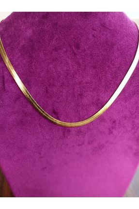 گردنبند استیل ( فولاد ) طلائی زنانه استیل (فولاد) NuMu Design - کد 751444071