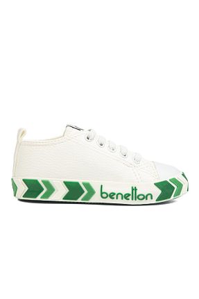 کفش اسنیکر سفید بچه گانه بند دار Benetton - کد 751593171