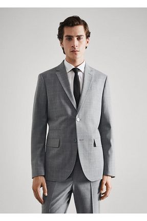 کت طوسی مردانه اسلیم فیت MANGO Man - کد 635751189