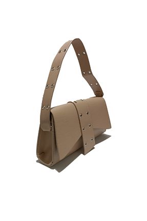 کیف دوشی بژ زنانه چرم مصنوعی ELNES GROUP - کد 751719753