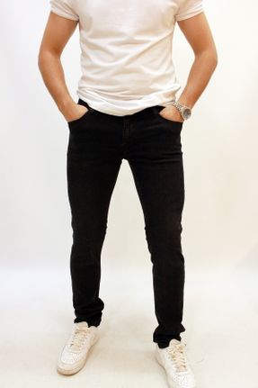 شلوار جین طوسی مردانه پاچه تنگ جین ساده بلند کد 751503700