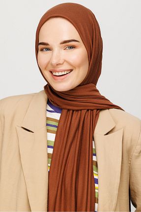 شال قهوه ای زنانه پنبه ای Mooncorn - کد 752355125
