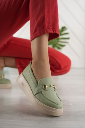 کفش کژوال سبز زنانه پاشنه کوتاه ( 4 - 1 cm ) پاشنه ضخیم کد 752357361