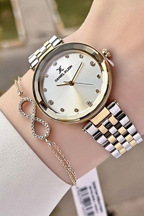 ساعت مچی طلائی زنانه 31-35 میلی متر Daniel Klein - کد 752367043