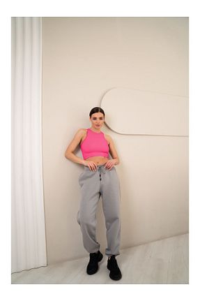 بلوز صورتی زنانه ساده MİSTİRİK - کد 752378386