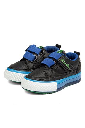 کفش اسنیکر مشکی بچه گانه چسبی Benetton - کد 752558364