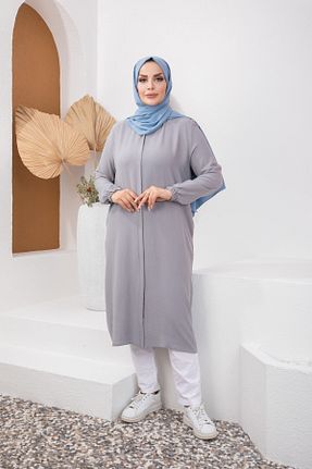کلاه و ابایا طوسی زنانه پنبه ای OKTAYUSTA COLLECTİON - کد 737493789