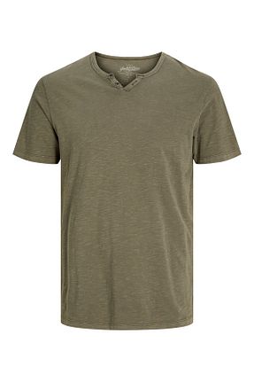 تیشرت خاکی مردانه رگولار Jack & Jones - کد 752684366
