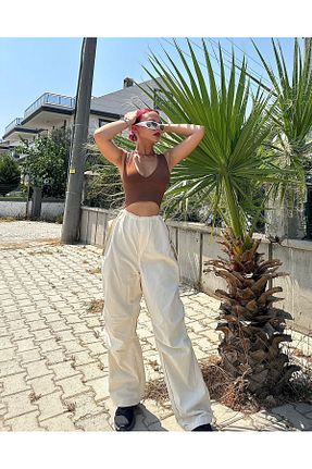 شلوار بژ زنانه پارچه DEEFWEAR - کد 752726366
