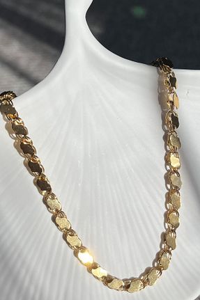 گردنبند جواهر طلائی زنانه برنجی vela accessories - کد 749528661