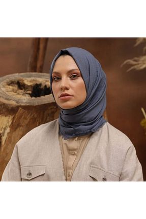 روسری طوسی %100 پنبه FİVESCARF - کد 635883010