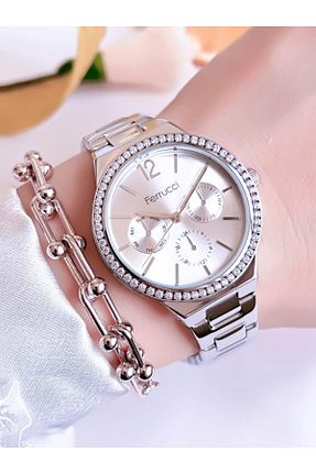 ساعت مچی طوسی زنانه 36-40 میلی متر Ferrucci - کد 752914782