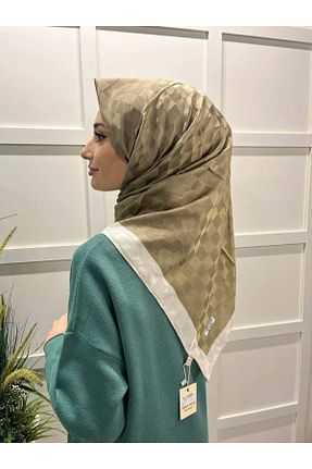 روسری قهوه ای پلی استر Hint İpek - کد 475425058