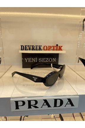 عینک آفتابی مشکی زنانه UV400 Prada - کد 747754383