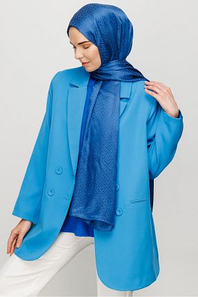شال سرمه ای زنانه پنبه پلی استر Mooncorn - کد 751545684