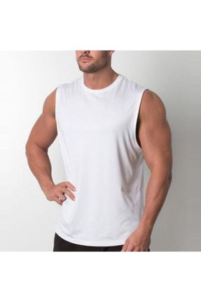 تی شرت سفید مردانه پنبه (نخی) اورسایز مقاوم در برابر باد تکی کد 751650726