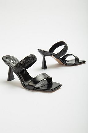 صندل مشکی زنانه پاشنه نازک SOFT FASHION - کد 751720090