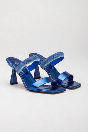 صندل آبی زنانه پاشنه نازک SOFT FASHION - کد 751728105