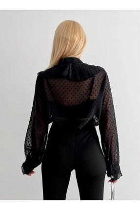 بلوز مشکی زنانه Puantiyeli MADA BUTİK - کد 730064063
