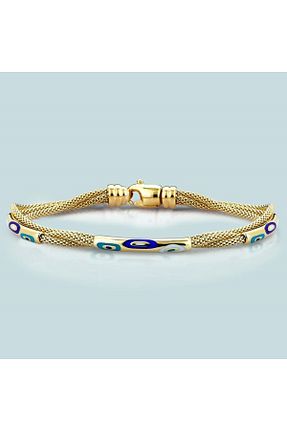 دستبند طلا سبز زنانه 14 عیار CETAŞ - کد 364780662