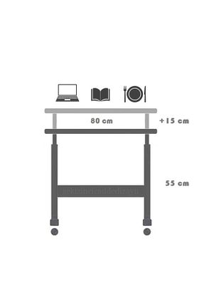 میز کار طوسی 80 cm کد 752338031