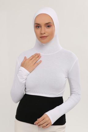 بادی اسلامی سفید زنانه بافت رگولار کد 752384978