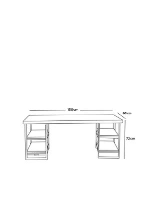 میز کار سفید 72 cm 150 cm کد 6902386